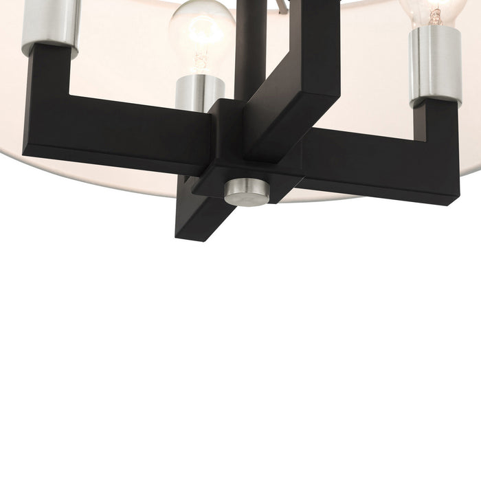 Four Light Chandelier from the Cresthaven collection in Black finish