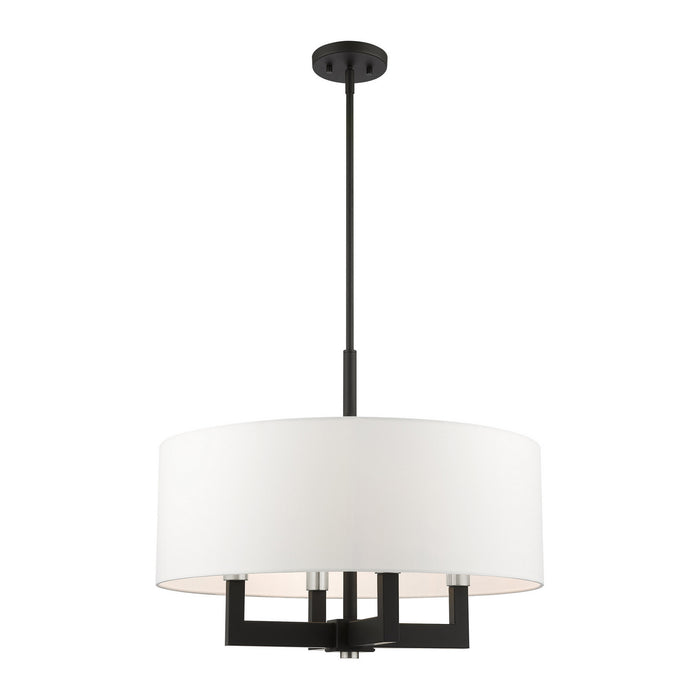 Four Light Chandelier from the Cresthaven collection in Black finish