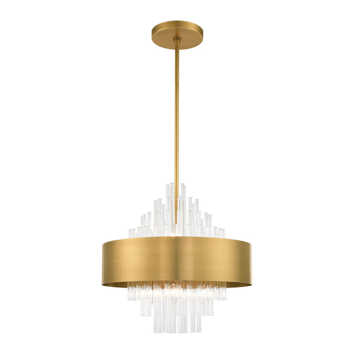 Eight Light Chandelier from the Orenburg collection in Natural Brass finish