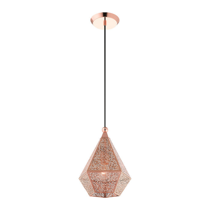 One Light Pendant from the Aberdeen collection in Rose Gold finish