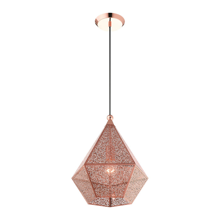 One Light Pendant from the Aberdeen collection in Rose Gold finish