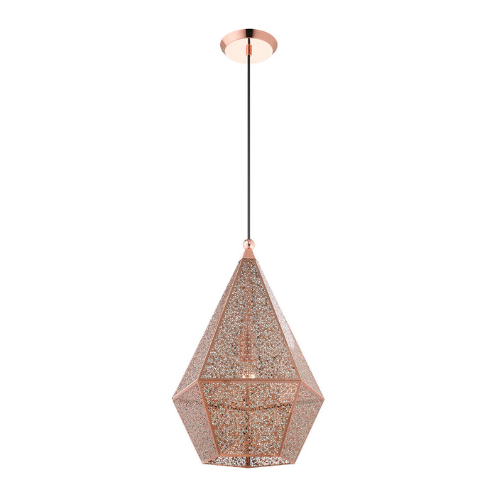 One Light Pendant from the Aberdeen collection in Rose Gold finish