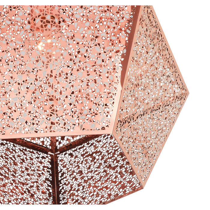 One Light Pendant from the Aberdeen collection in Rose Gold finish