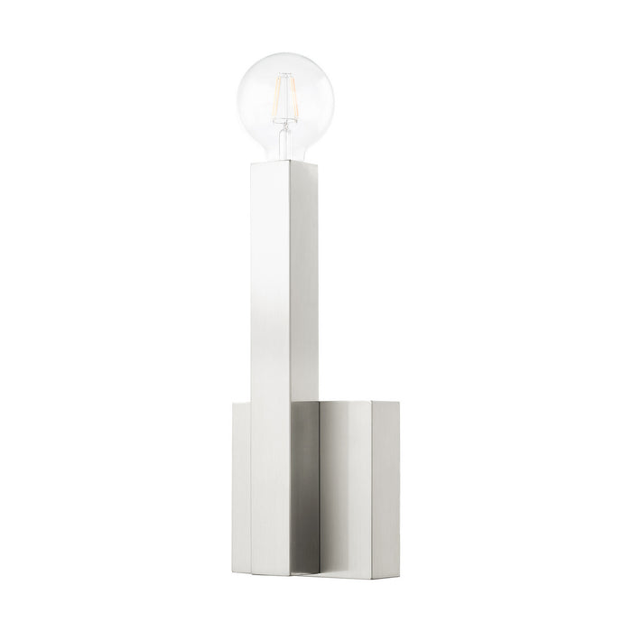 One Light Wall Sconce from the Solna collection in Brushed Nickel finish