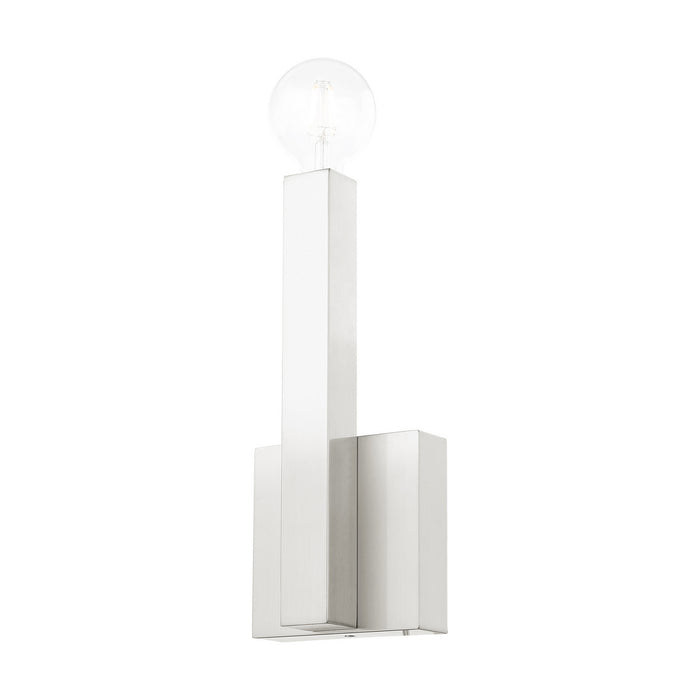 One Light Wall Sconce from the Solna collection in Brushed Nickel finish