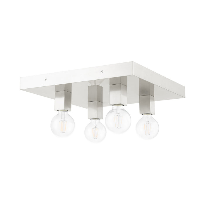 Four Light Flush Mount from the Solna collection in Brushed Nickel finish
