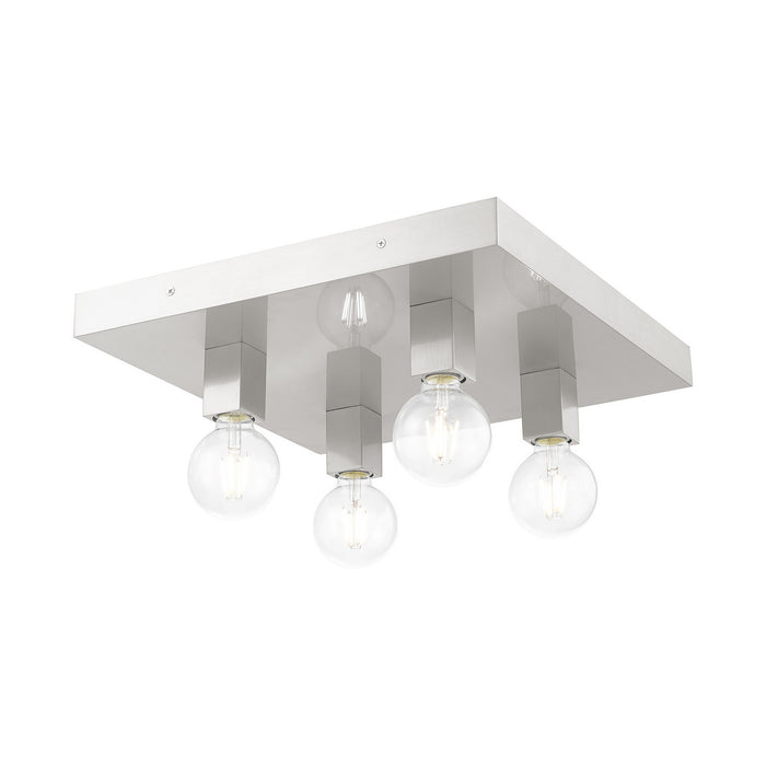 Four Light Flush Mount from the Solna collection in Brushed Nickel finish