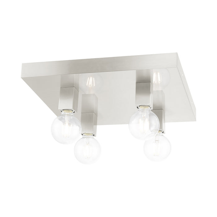 Four Light Flush Mount from the Solna collection in Brushed Nickel finish