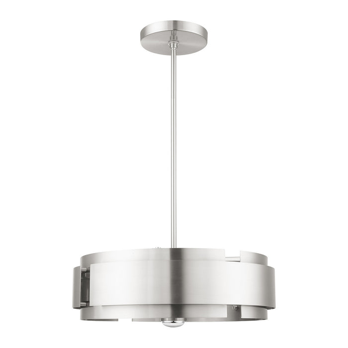 Five Light Pendant from the Varick collection in Brushed Nickel finish