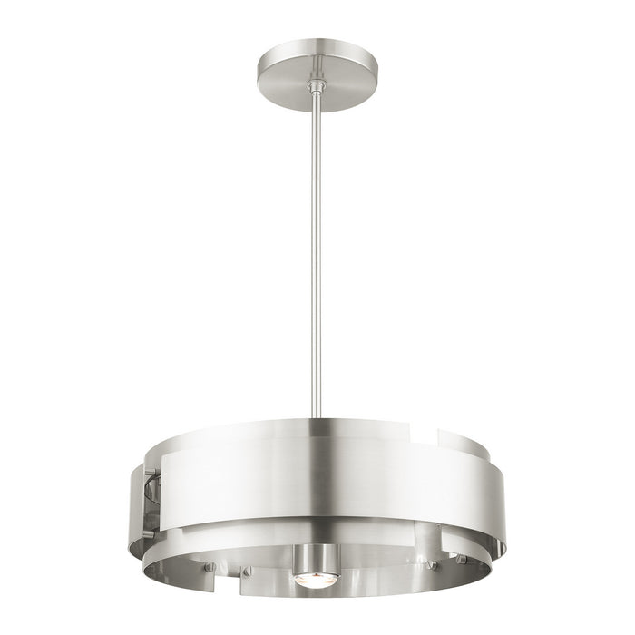 Five Light Pendant from the Varick collection in Brushed Nickel finish