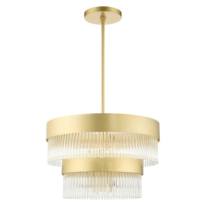 Five Light Chandelier from the Norwich collection in Soft Gold finish