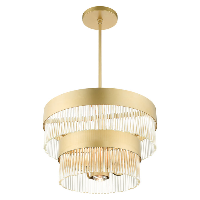 Five Light Chandelier from the Norwich collection in Soft Gold finish