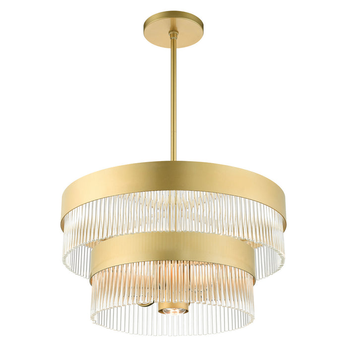 Seven Light Chandelier from the Norwich collection in Soft Gold finish