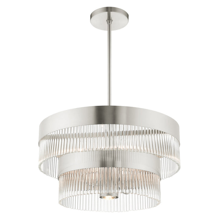 Seven Light Chandelier from the Nowrich collection in Brushed Nickel finish