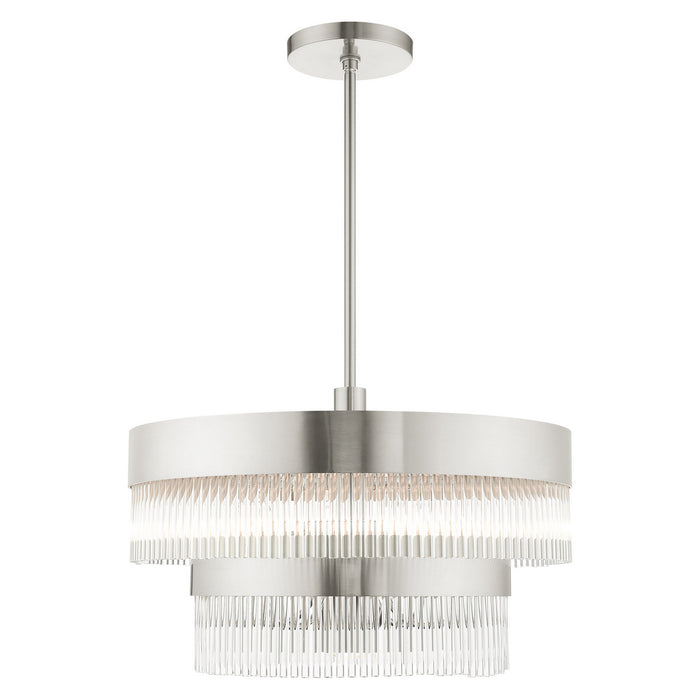 Seven Light Chandelier from the Nowrich collection in Brushed Nickel finish