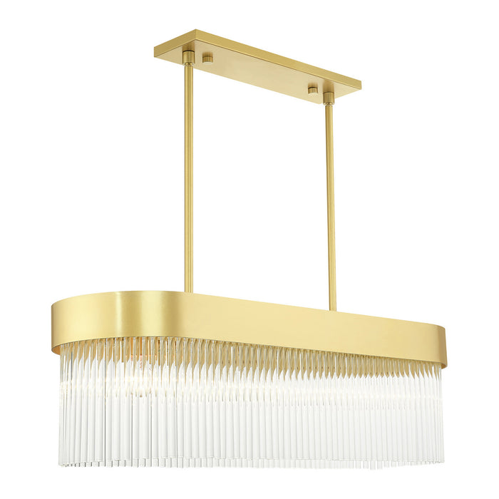Four Light Chandelier from the Norwich collection in Soft Gold finish