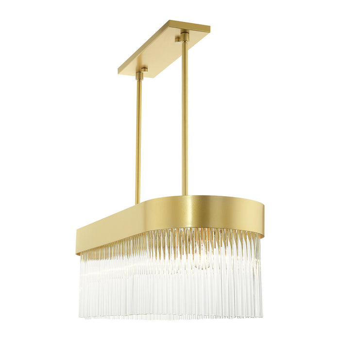 Four Light Chandelier from the Norwich collection in Soft Gold finish