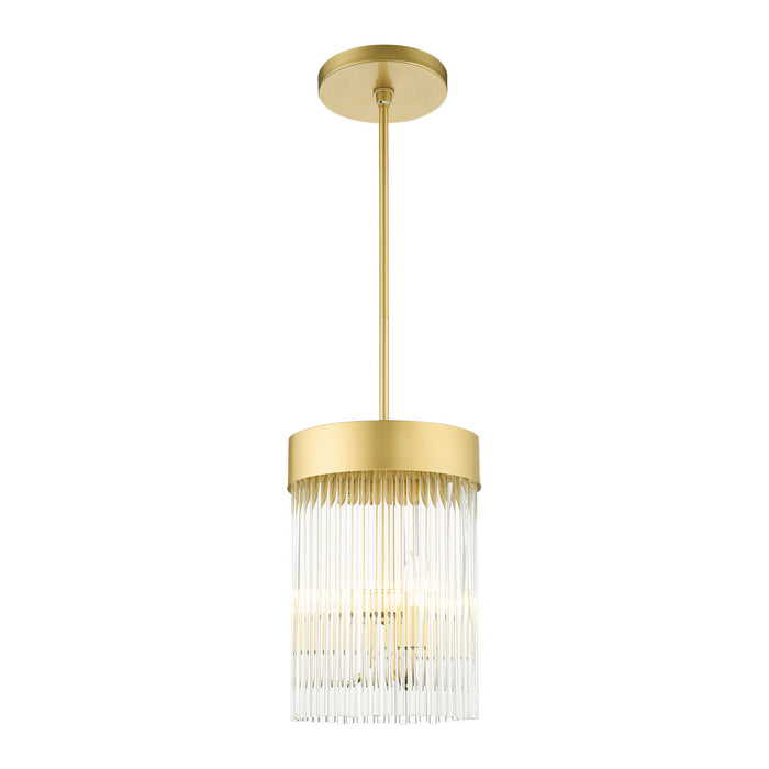 Three Light Chandelier from the Norwich collection in Soft Gold finish