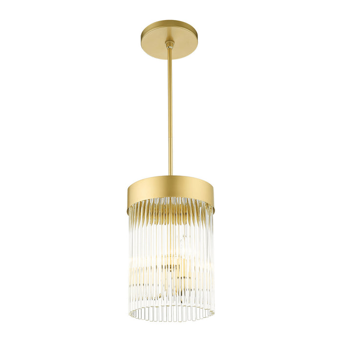 Three Light Chandelier from the Norwich collection in Soft Gold finish