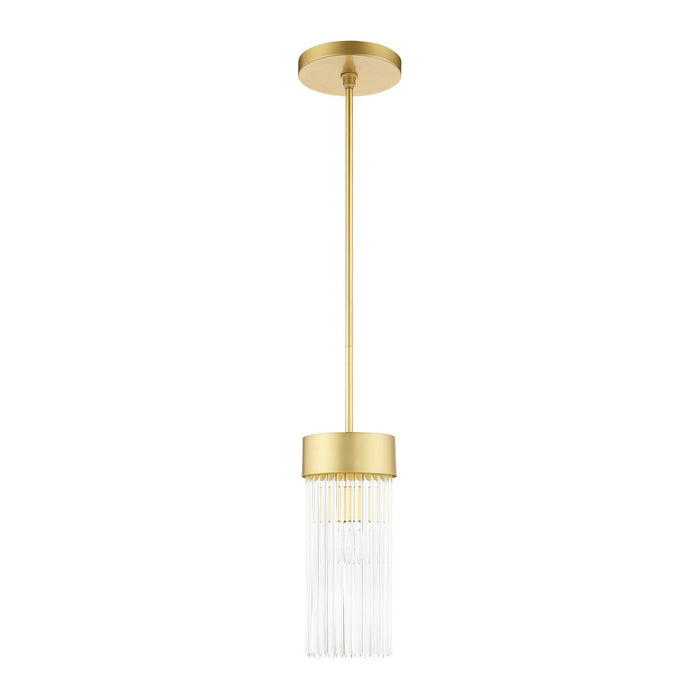 One Light Chandelier from the Norwich collection in Soft Gold finish