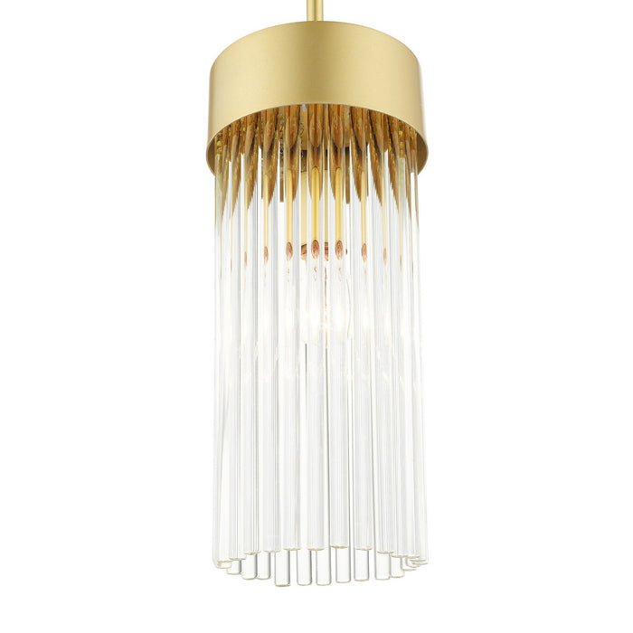 One Light Chandelier from the Norwich collection in Soft Gold finish