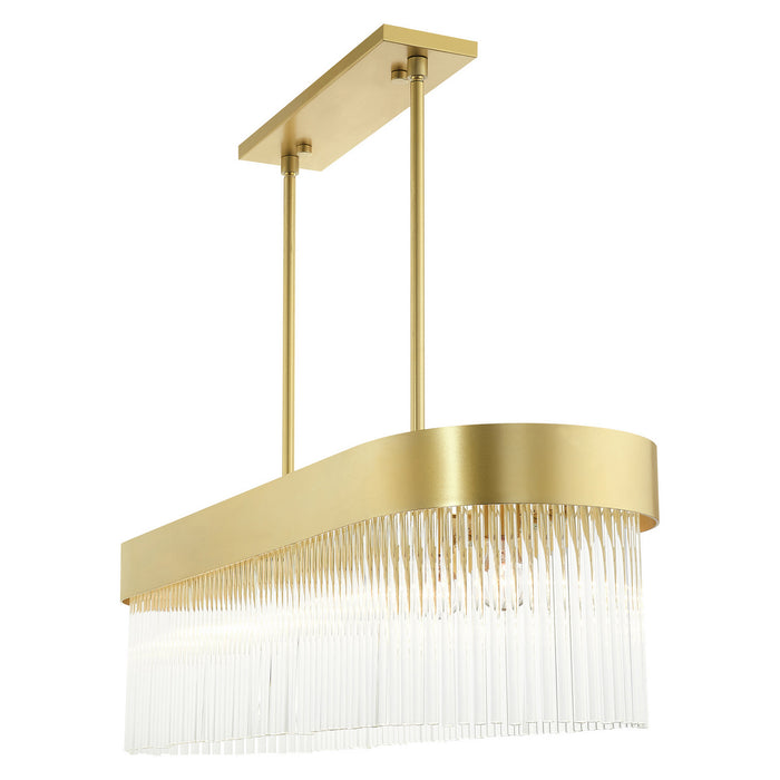 Six Light Chandelier from the Norwich collection in Soft Gold finish