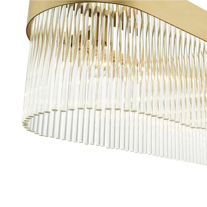 Six Light Chandelier from the Norwich collection in Soft Gold finish