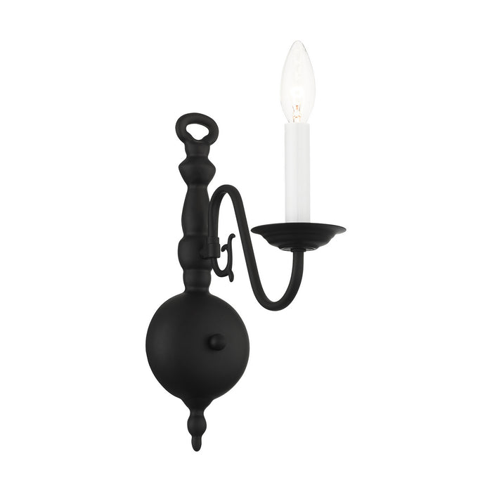 One Light Wall Sconce from the Williamsburg collection in Black finish