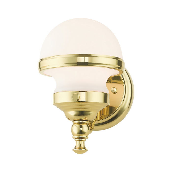 One Light Wall Sconce from the Oldwick collection in Polished Brass finish