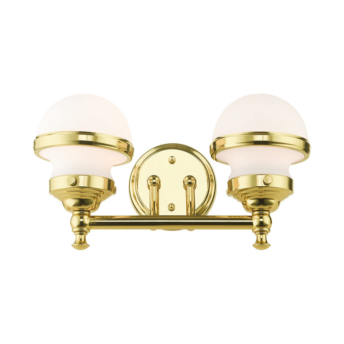 Two Light Vanity from the Oldwick collection in Polished Brass finish