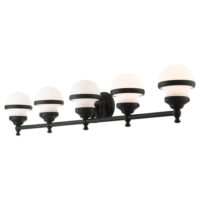 Five Light Vanity from the Oldwick collection in Black finish