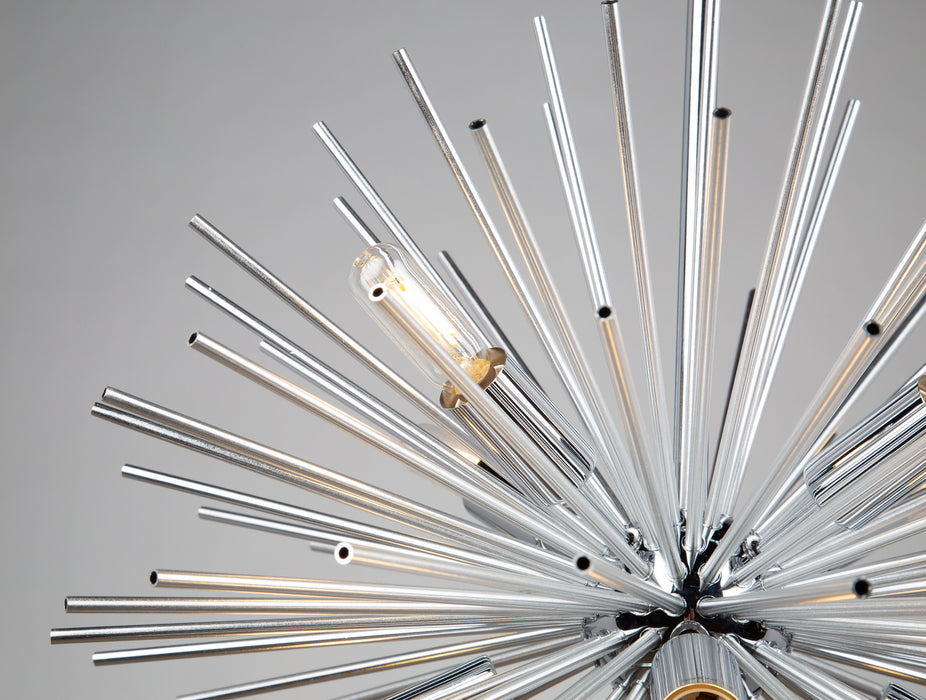 Eight Light Chandelier from the Sunburst collection in Chrome finish