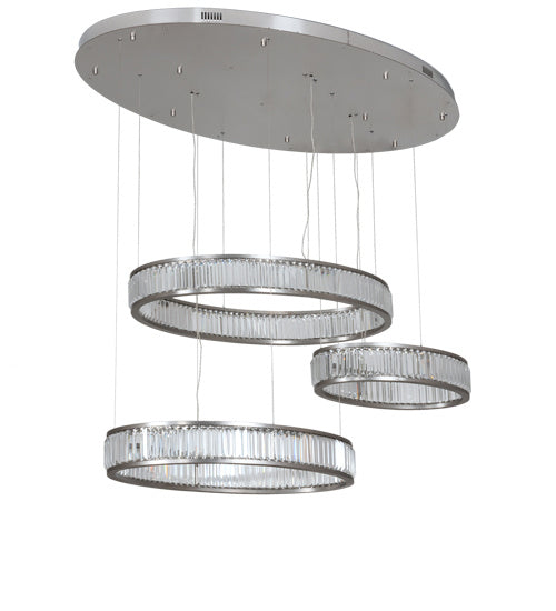 LED Pendant from the Beckam collection in Stainless Steel,Crystal finish