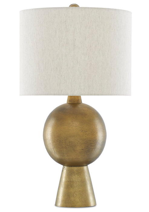 One Light Table Lamp in Antique Brass finish