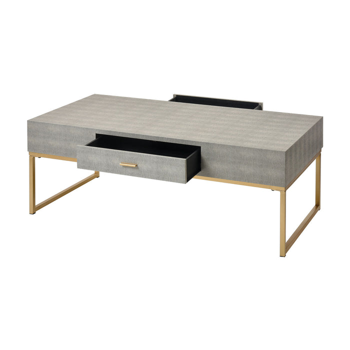 Coffee Table from the Les Revoires collection in Grey, Gold, Gold finish