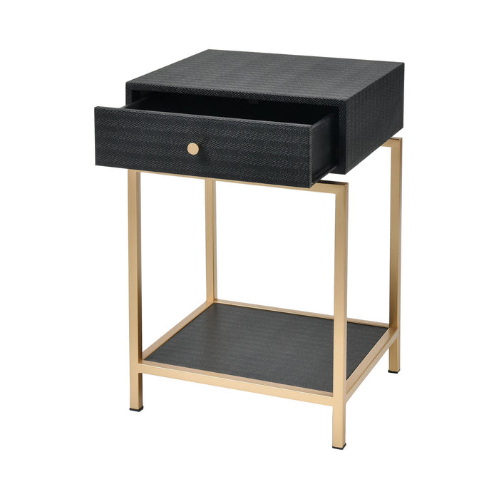 Accent Table from the Clancy collection in Black, Gold, Gold finish