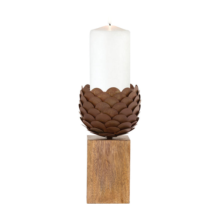 Candle Holder from the Cone collection in Oil Rubbed Bronze finish