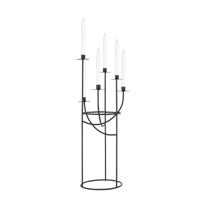 Candle Holder from the Friends collection in Matte Black finish