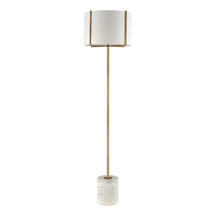 One Light Floor Lamp from the Trussed collection in White finish