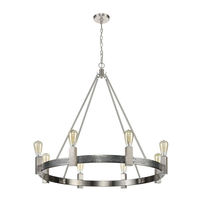 Eight Light Chandelier from the Impression collection in Silver finish