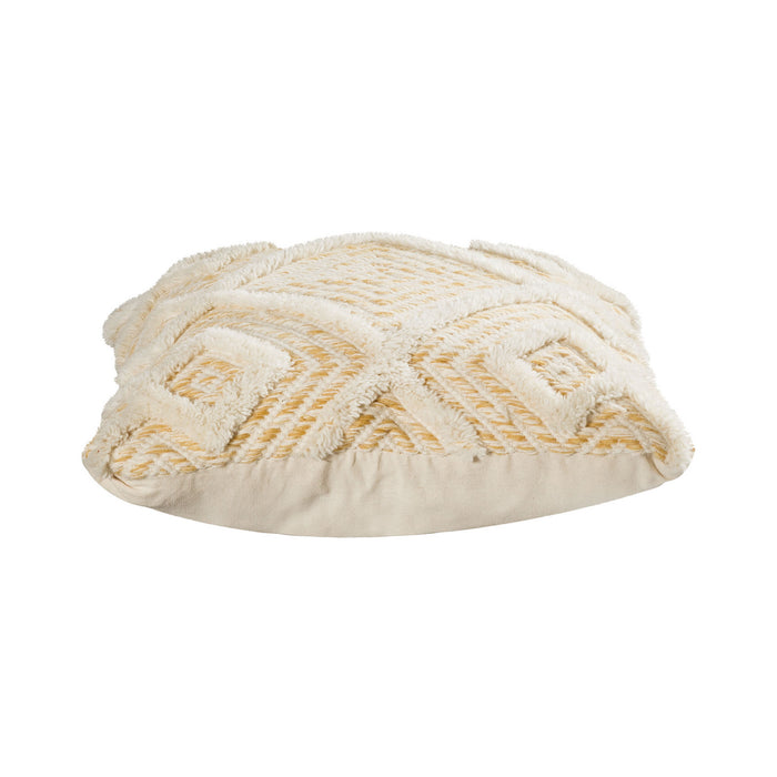 Pillow from the Maribel collection in Pale Mustard, Off-White, Off-White finish