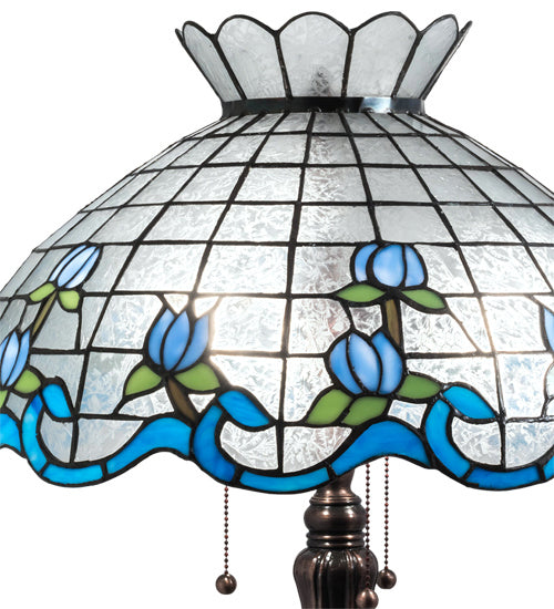 Three Light Table Lamp from the Roseborder collection in Mahogany Bronze finish