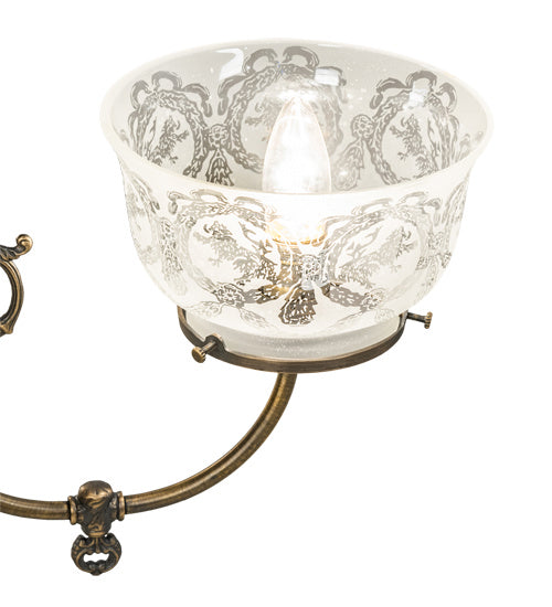 Four Light Chandelier from the Revival collection in Antique Brass finish