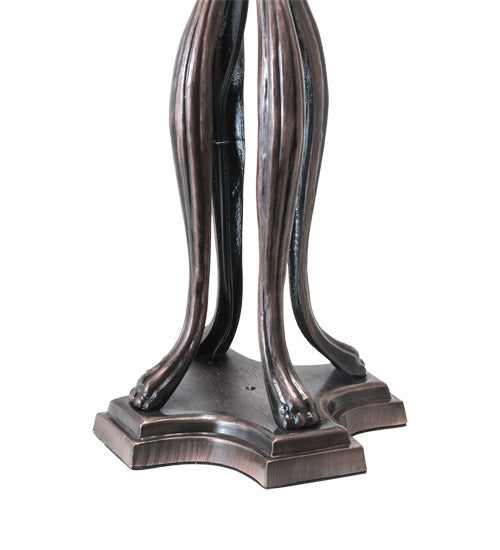 Three Light Table Lamp from the Rose Vine collection in Mahogany Bronze finish