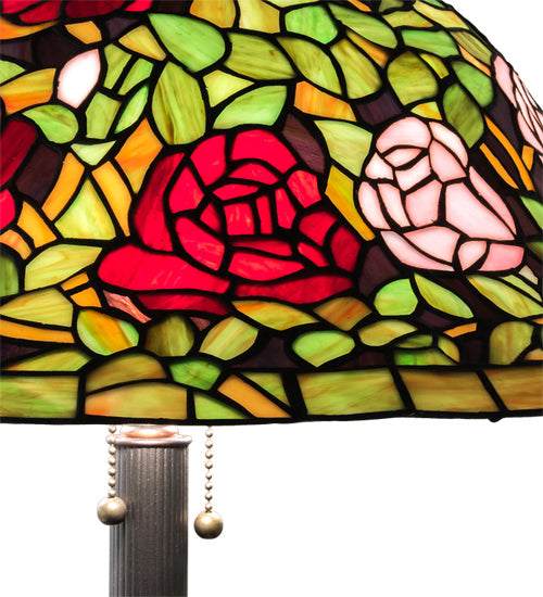 Three Light Floor Lamp from the Tiffany Rosebush collection in Mahogany Bronze finish