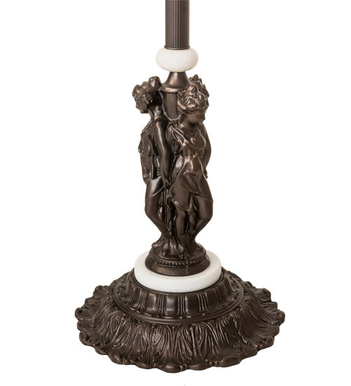 One Light Floor Lamp from the Shell With Jewels collection in Mahogany Bronze finish