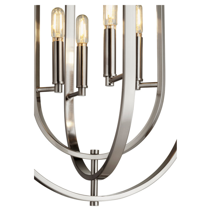 Four Light Pendant in Satin Nickel finish
