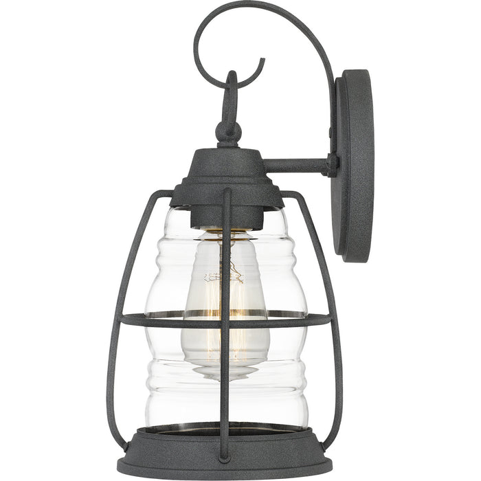 One Light Outdoor Lantern from the Admiral collection in Mottled Black finish