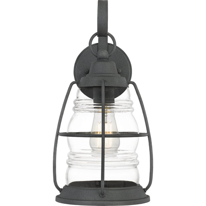 One Light Outdoor Lantern from the Admiral collection in Mottled Black finish