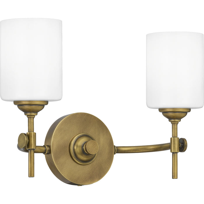 Two Light Bath from the Aria collection in Weathered Brass finish